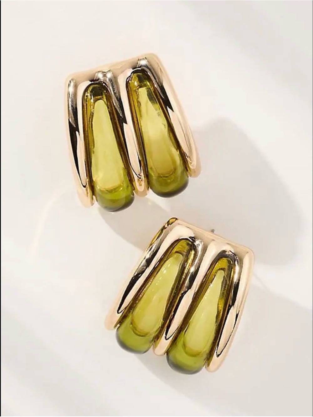 8 Other Reasons x Wicked Gia Stud Earrings Green Gold NEW